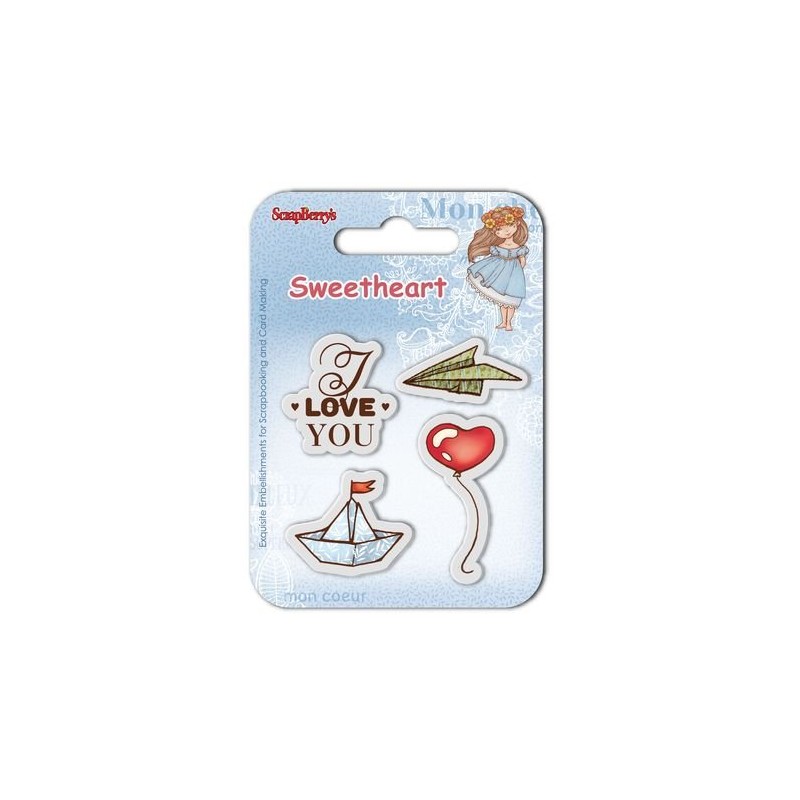 (SCB4907008B)ScrapBerry's Clear Stamps Sweetheart No. 5