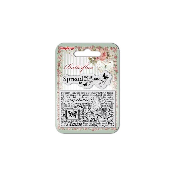 (SCB4907003B)ScrapBerry's Clear Stamps Butterflies No. 3