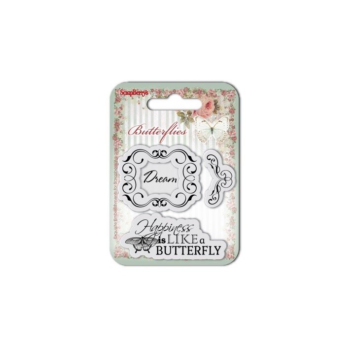 (SCB4907002B)ScrapBerry's Clear Stamps Butterflies No. 2