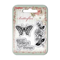 (SCB4907001B)ScrapBerry's Clear Stamps Butterflies No. 1