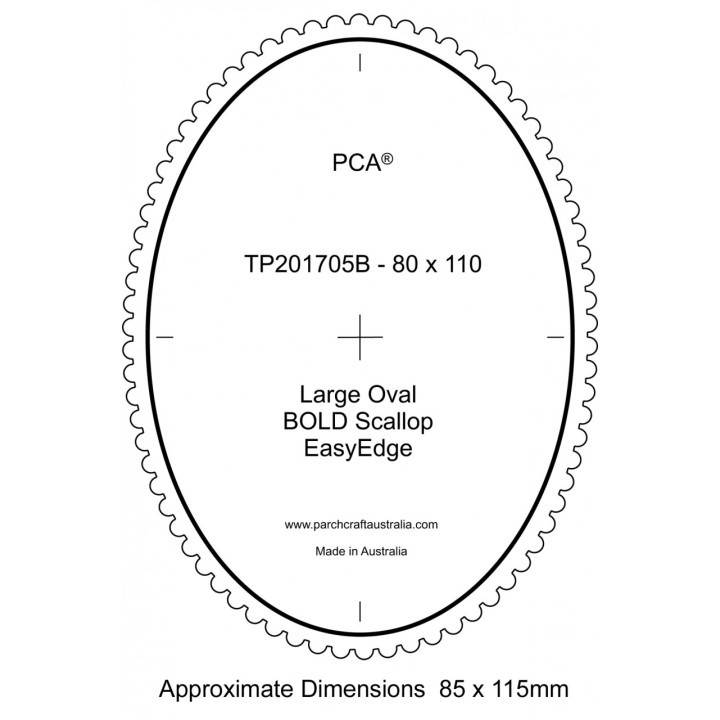 (PCA-TP201705)BOLD Large Oval Outside Bold Scallop EasyEdge
