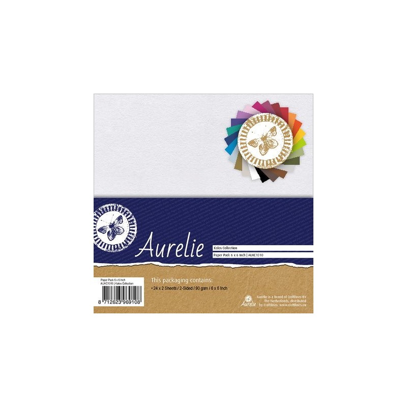 (AUKC1010)Aurelie Kalos Collection Paper Pack 90 gsm 6x6 Inch