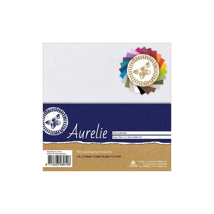 (AUKC1010)Aurelie Kalos Collection Paper Pack 90 gsm 6x6 Inch