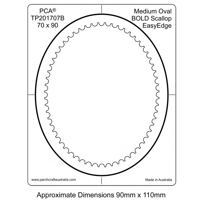 (PCA-TP201707)BOLD Medium Oval Inside Bold Scallop EasyEdge