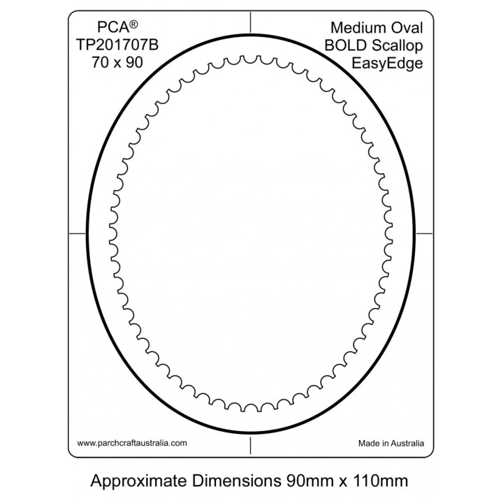 (PCA-TP201707)BOLD Medium Oval Inside Bold Scallop EasyEdge