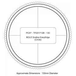 (PCA-TP201712)BOLD 130mm Dia. Circle Outside Bold Scallop EasyEdge