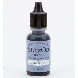 (RZ-000-031)StaZon inker, recharge Jet Black