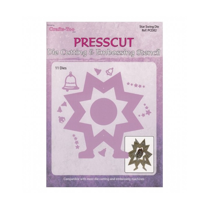(PCD82)Presscut Die Cutting stencil Swing Die star