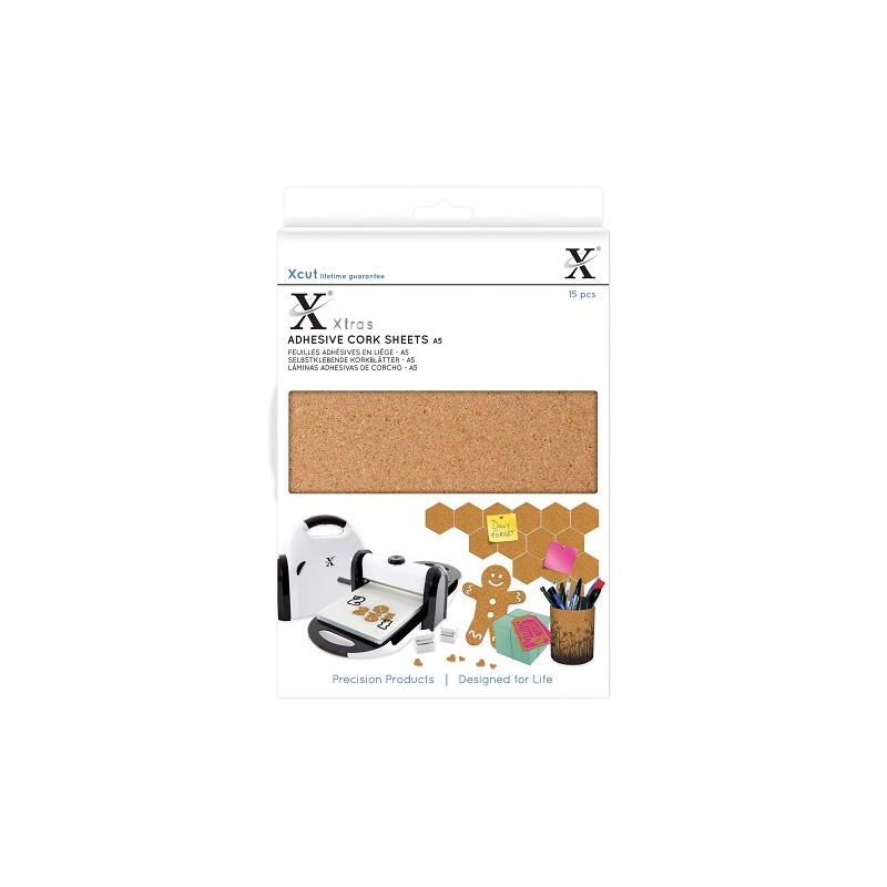(XCU174403)Xcut Xtra A5 Adhesive Cork Sheets (15pcs)