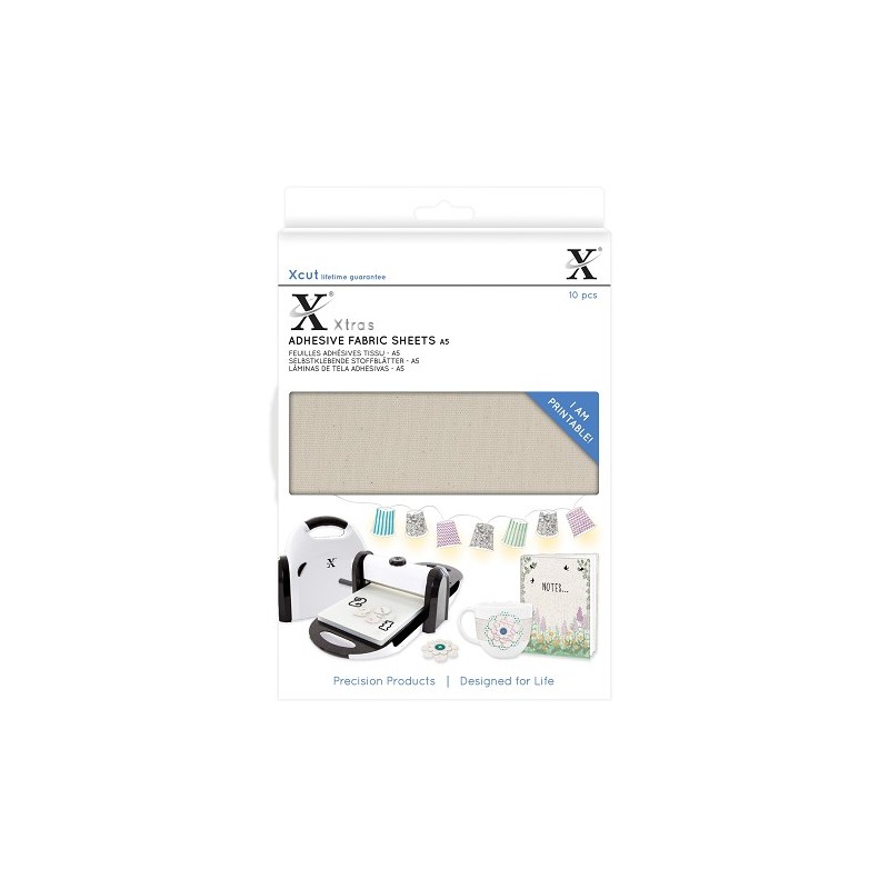 (XCU174404)Xcut Xtra A5 Adhesive Fabric Sheets (10pcs)