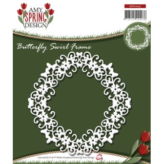 (ADD10041)Die - Amy Design - Spring - Butterfly Swirl Frame
