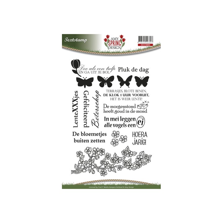 (ADCS10004)Clearstamp - Amy Design - Spring - text