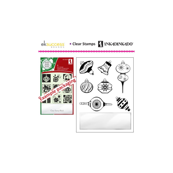 (60-31156)Inkadinkado clear stamp ornament shapes