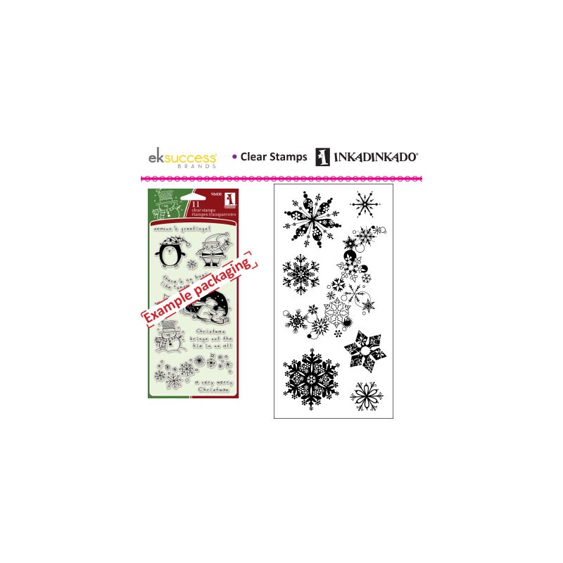 (98397)Inkadinkado clear stamp snowflakes