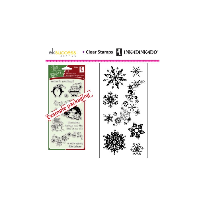 (98397)Inkadinkado clear stamp snowflakes