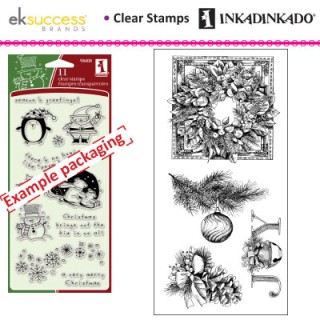 (60-31153)Inkadinkado clear stamp evergreen holiday