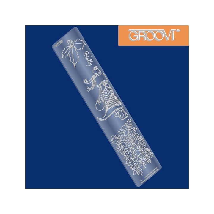 (GRO-PE-40073-09)Groovi Border Plate Holly