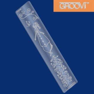 (GRO-PE-40069-09)Groovi Border Plate Lily