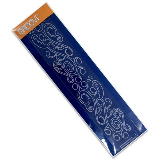 (GRO-PA-40059-09)Groovi Border Plate Ocean Swirls