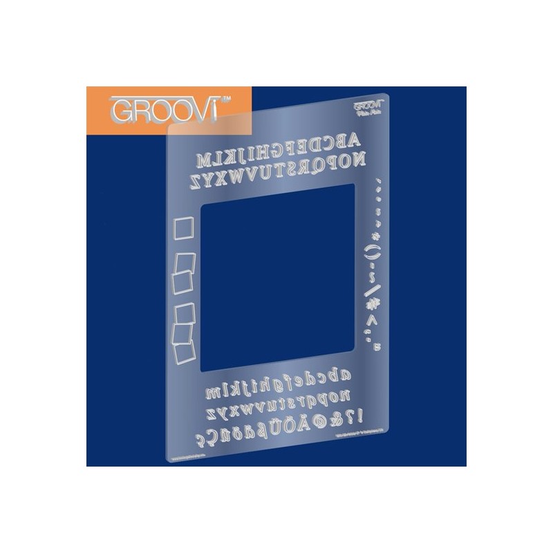 (GRO-MA-40002-07)Groovi Plate Mate (Alphabet) For A5 Squa