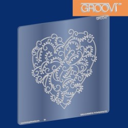 (GRO-LO-40047-03)Groovi Plate A5 Square Heart Swirl