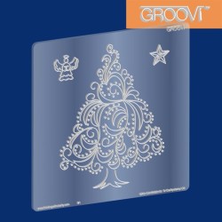 (GRO-CH-40023-03)Groovi Plate A5 Square Christmas Tree