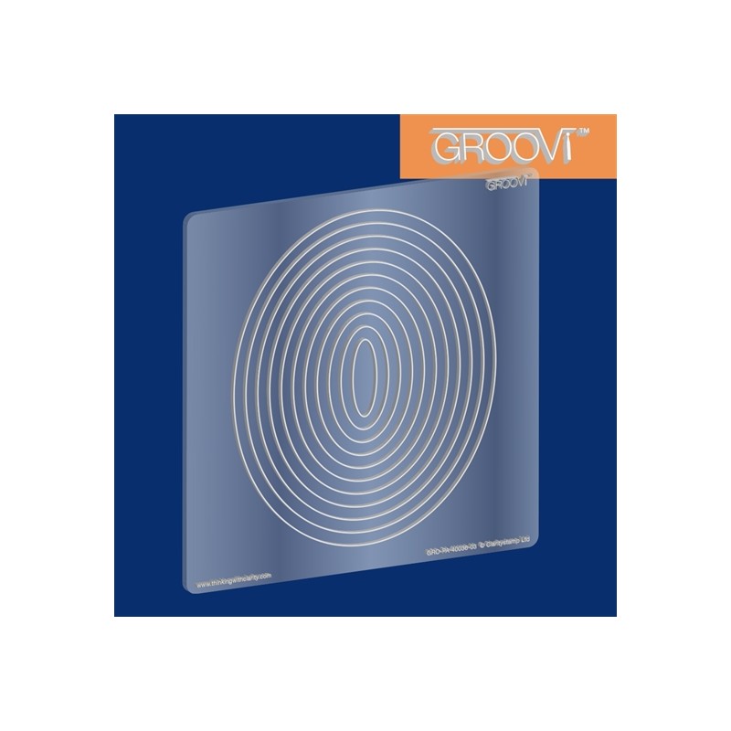 (GRO-PA-40036-03)Groovi Border Plate A5 Square Oval Nested