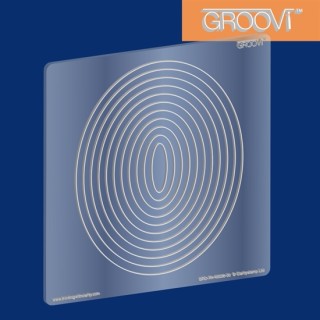 (GRO-PA-40036-03)Groovi Border Plate A5 Square Oval Nested