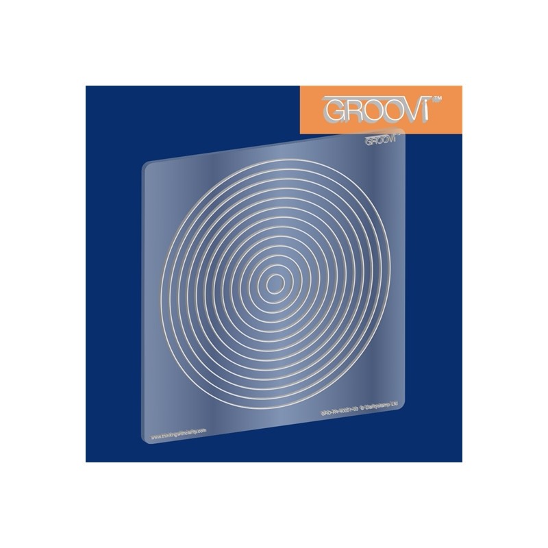 (GRO-PA-40051-03)Groovi Border Plate A5 Square Circle Nested