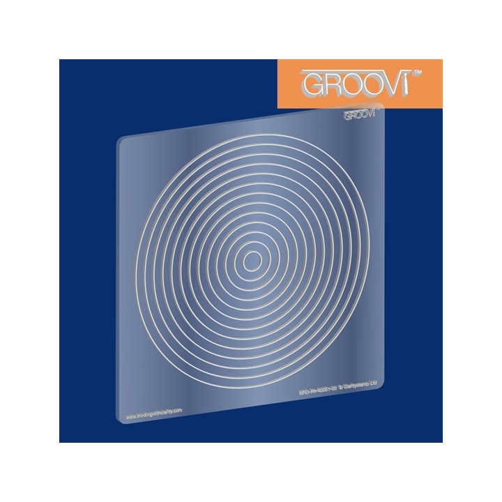 (GRO-PA-40051-03)Groovi Border Plate A5 Square Circle Nested