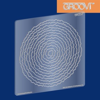 (GRO-PA-40033-03)Groovi Border Plate A5 Square Circle Deckle Nes