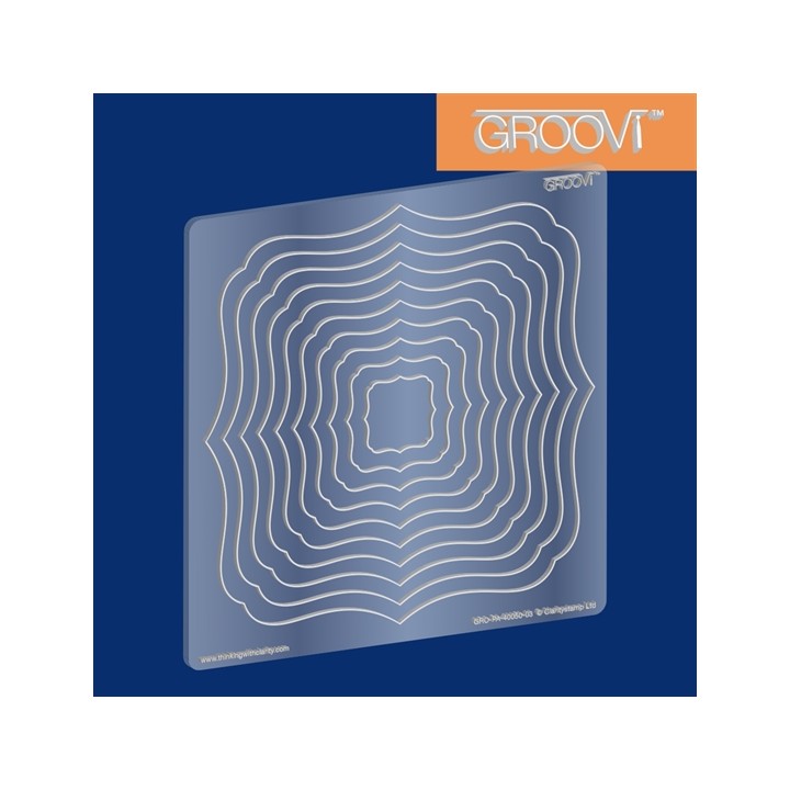 (GRO-PA-40050-03)Groovi Border Plate A5 Square Classic Frame Nes