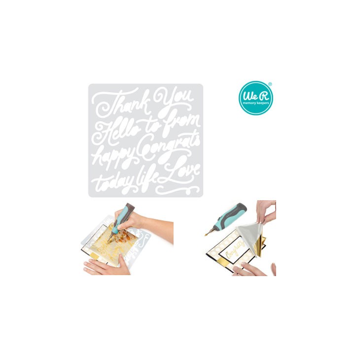 (662663)Memory Keepers heatwave stencil script