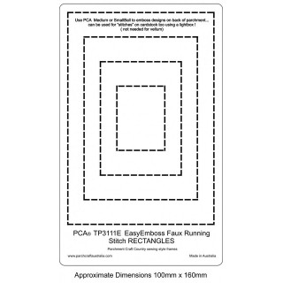 (TP3111E)EMBOSSING Easy Faux Running Stitch Rectangles