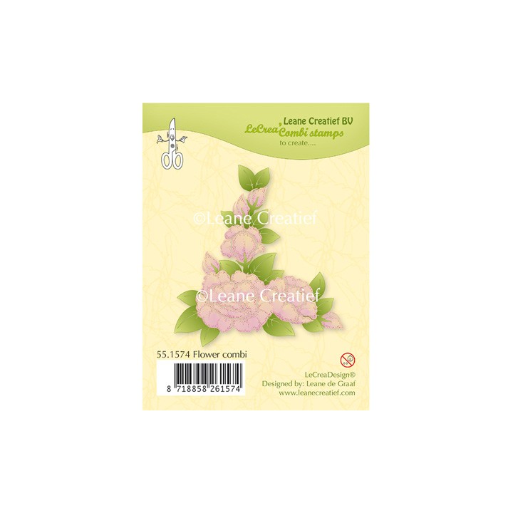 (55.1574)Clear stamp Flower combi