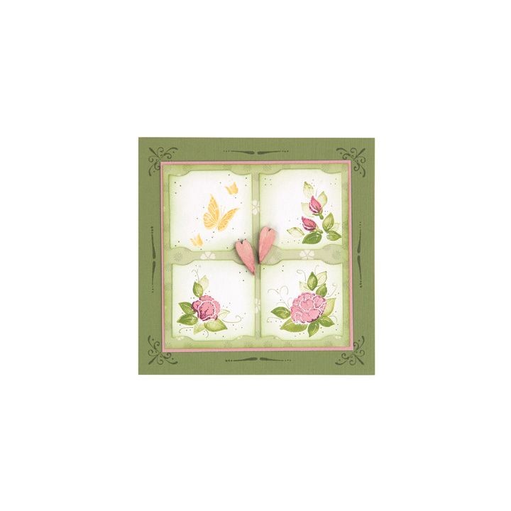 (55.1574)Clear stamp Flower combi
