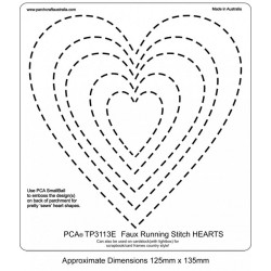 (TP3113E)EMBOSSING Easy Faux Running Stitch Hearts