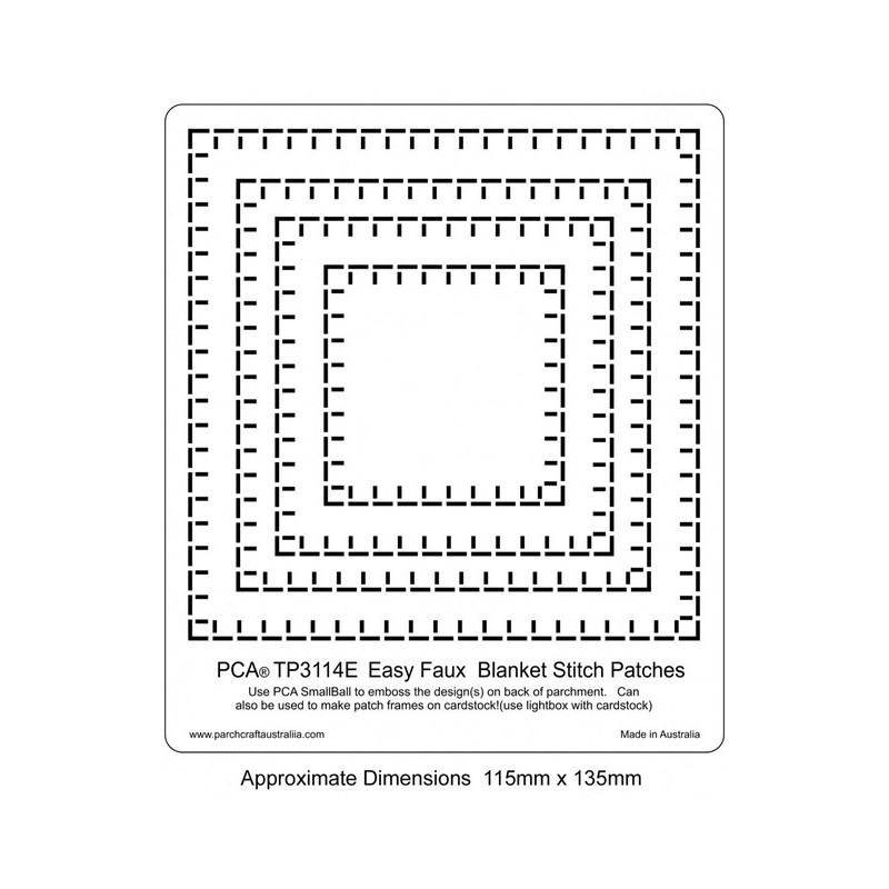 (TP3114E)EMBOSSING Easy Faux Blanket Stitch Squares