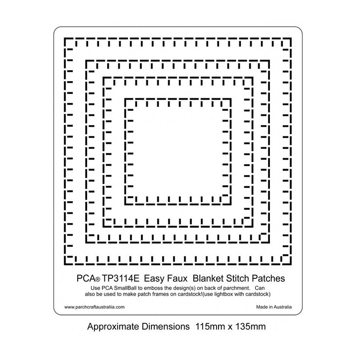 (TP3114E)EMBOSSING Easy Faux Blanket Stitch Squares