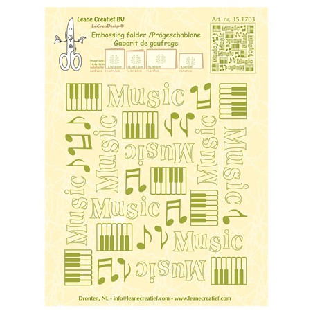 (35.1703)Embossing folder Music