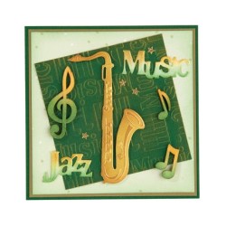 (35.1703)Embossing folder Music