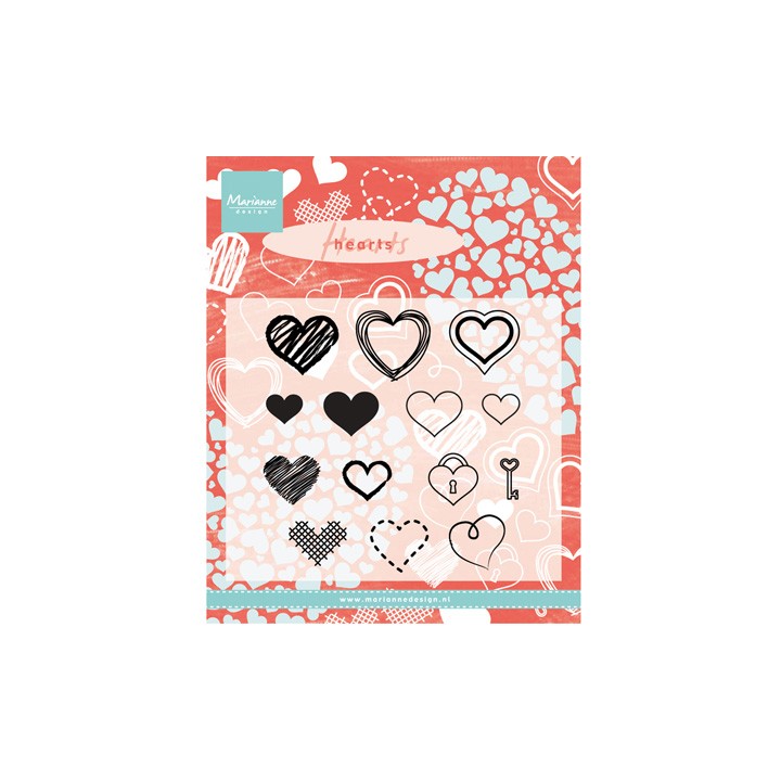 (CS0950)Clear stamp Hearts set