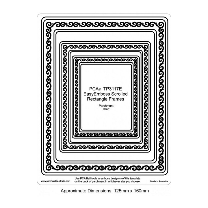 (TP3117E)EMBOSSING Easy Scrolled Rectangle Frames