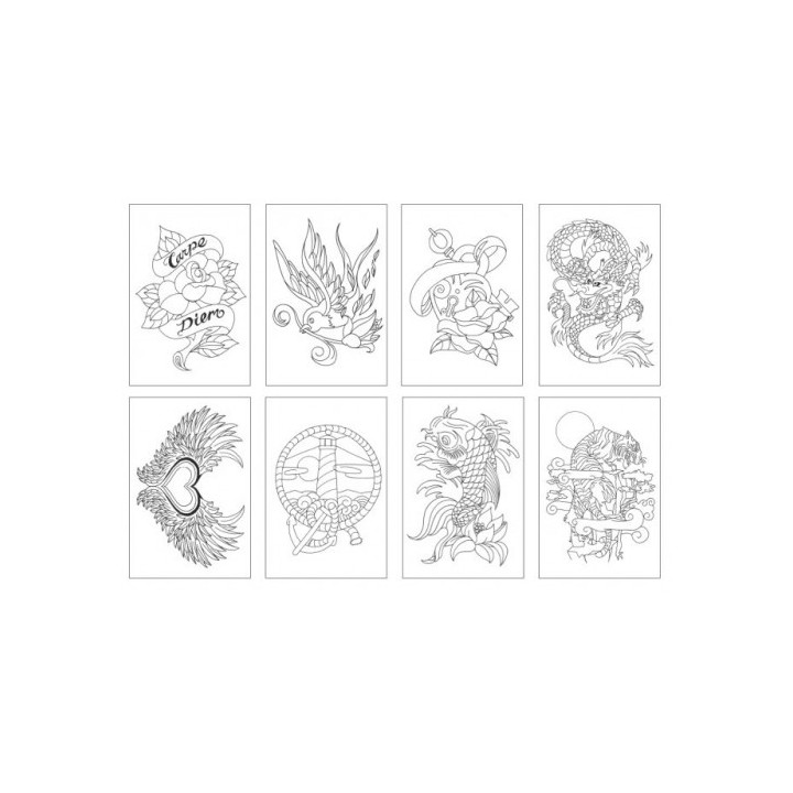 (CCO104)Chameleon color cards Tattoo