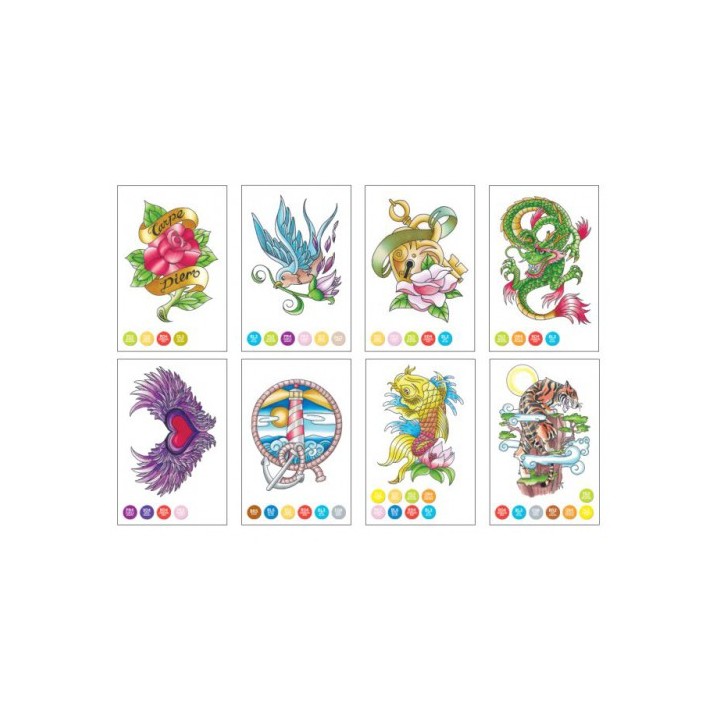 (CCO104)Chameleon color cards Tattoo