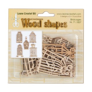 (71.1857)Leane Creatief Wood Shapes Birdcages