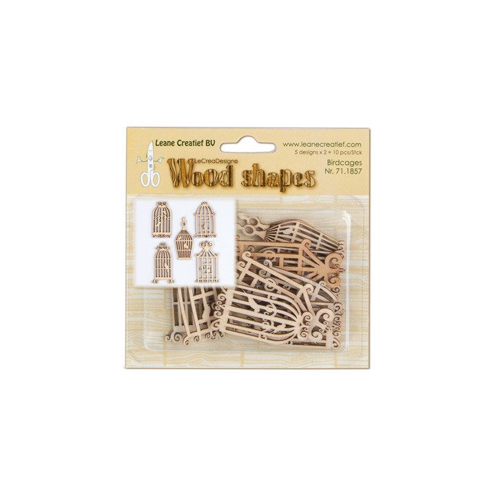(71.1857)Leane Creatief Wood Shapes Birdcages