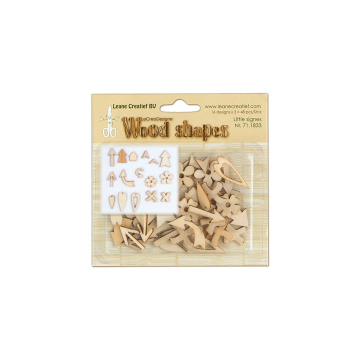(71.1833)Leane Creatief Wood Shapes Little signs