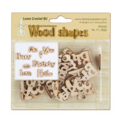 (71.1826)Leane Creatief Wood Shapes Words from the heart