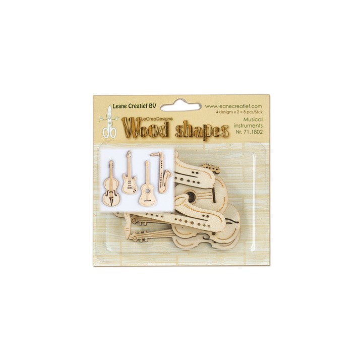 (71.1802)Leane Creatief Wood Shapes Musical instruments